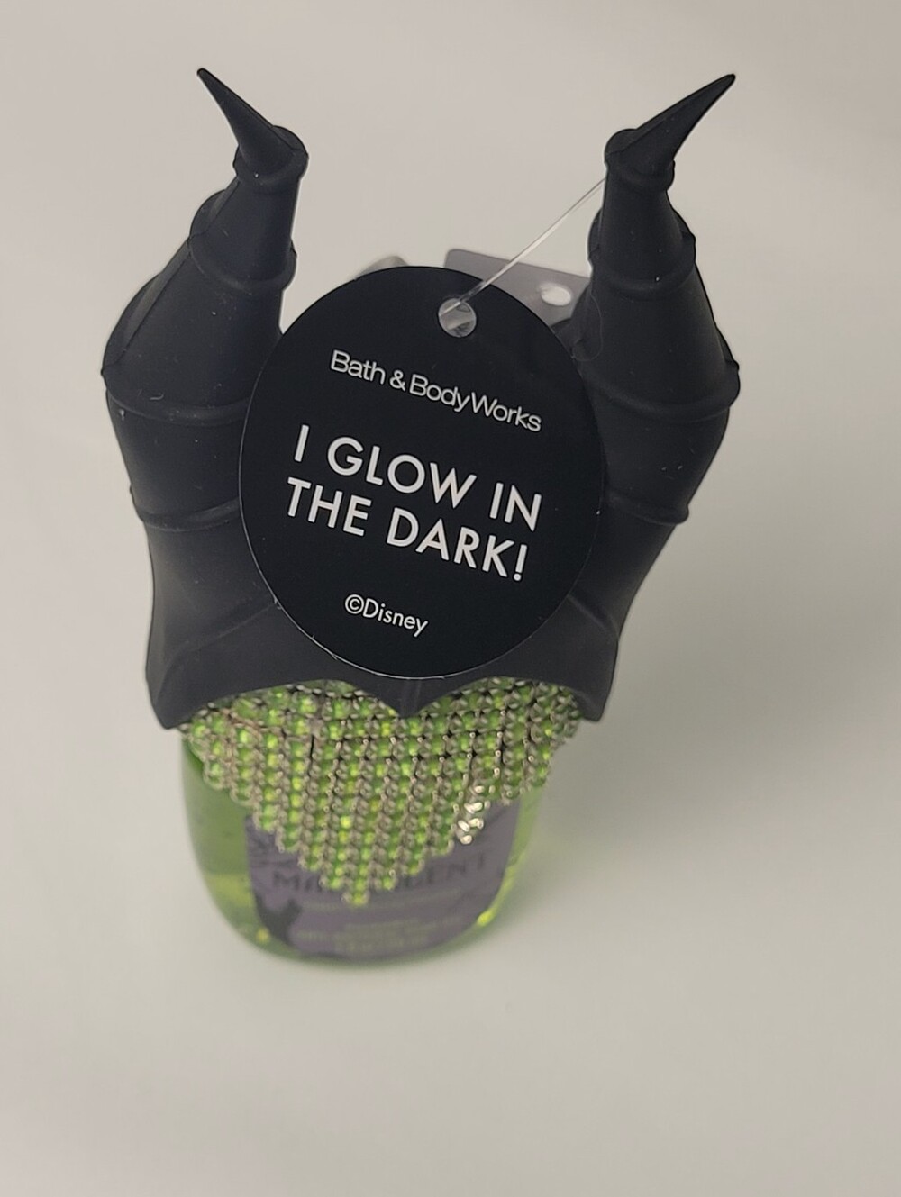 BBW NWT Maleficent Bling Glow-in-the-Dark PocketBack Holder & 1 Hand Sanitizer